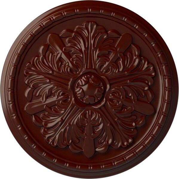 Ekena Millwork Washington Ceiling Medallion (Fits Canopies up to 2 7/8"), 17 1/8"OD x 1 1/2"P, Brushed Mahogany CM17WABMF - main